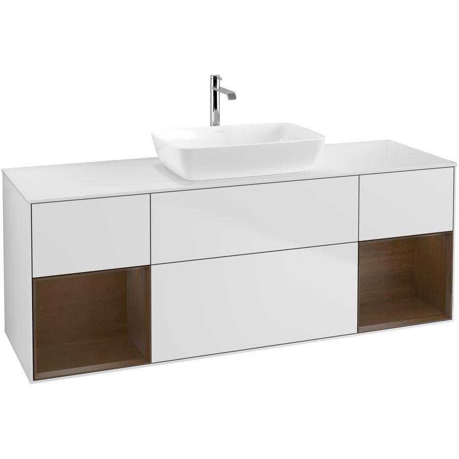 Wastafelonderkast Finion 1600x603x501mm White Matt Lacquer F861GNMT