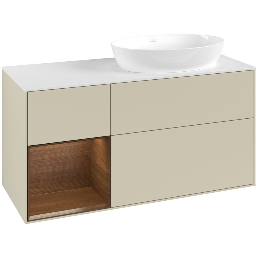 Wastafelonderkast Finion 1200x603x501mm S.Grey Matt Lacquer FA41GNHJ