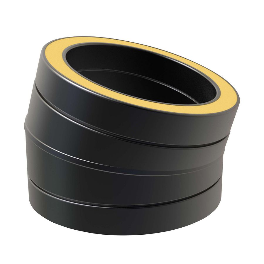 DW Ø250mm Bocht 15° zwart