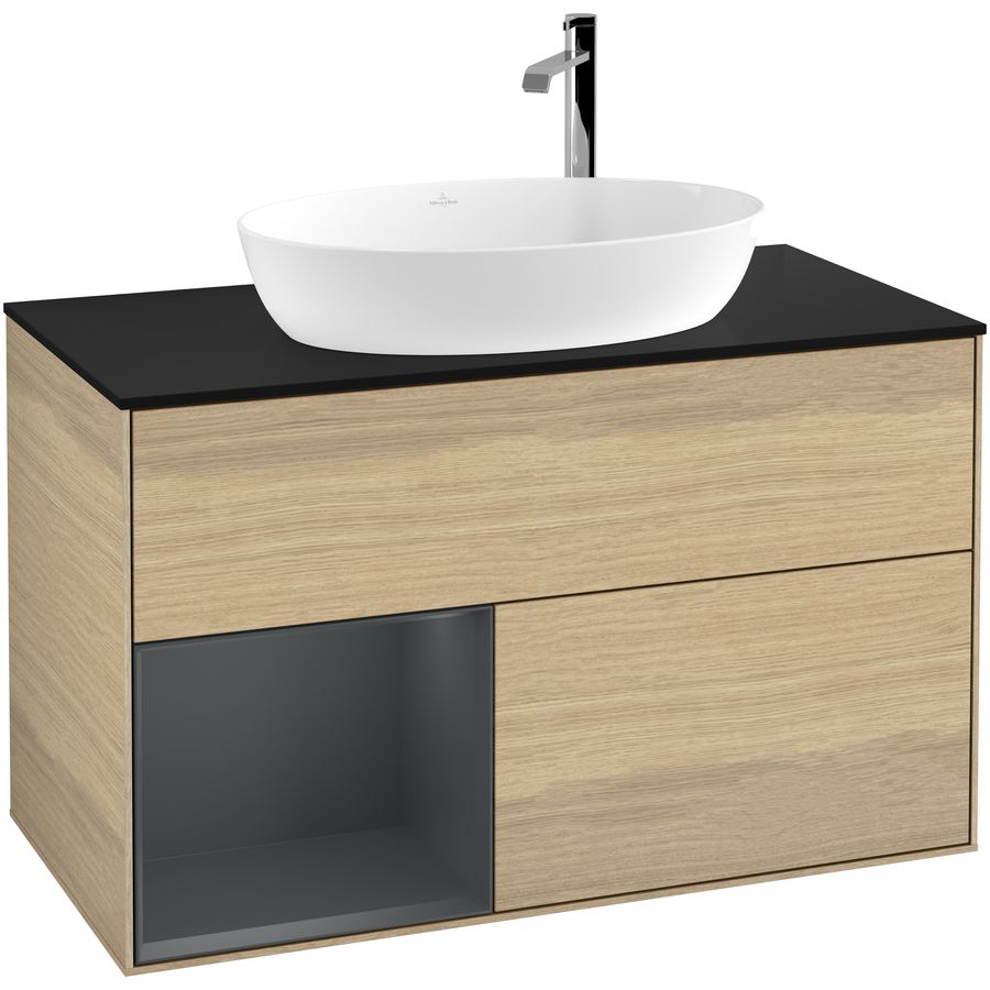 Wastafelonderkast Finion 1000x603x501mm Oak Veneer F892HGPC