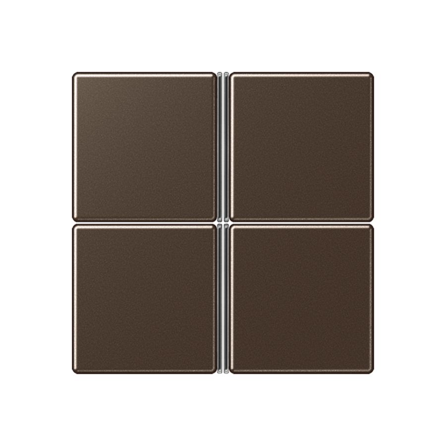 Tastafdekking compleet 4-voudig A500 mokka KNX