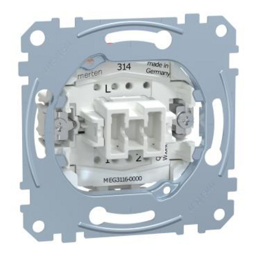 Sokkel Wisselschakelaar 10A/AC 250V Merten