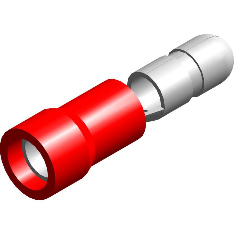 Doos a 100st. Rondsteker M4 rood 0,5-1,5mm2
