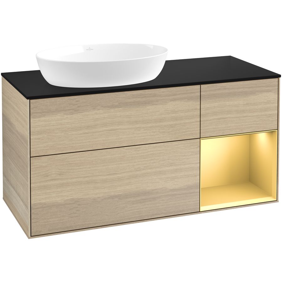 Wastafelonderkast Finion 1200x603x501mm Oak Veneer GA52HFPC