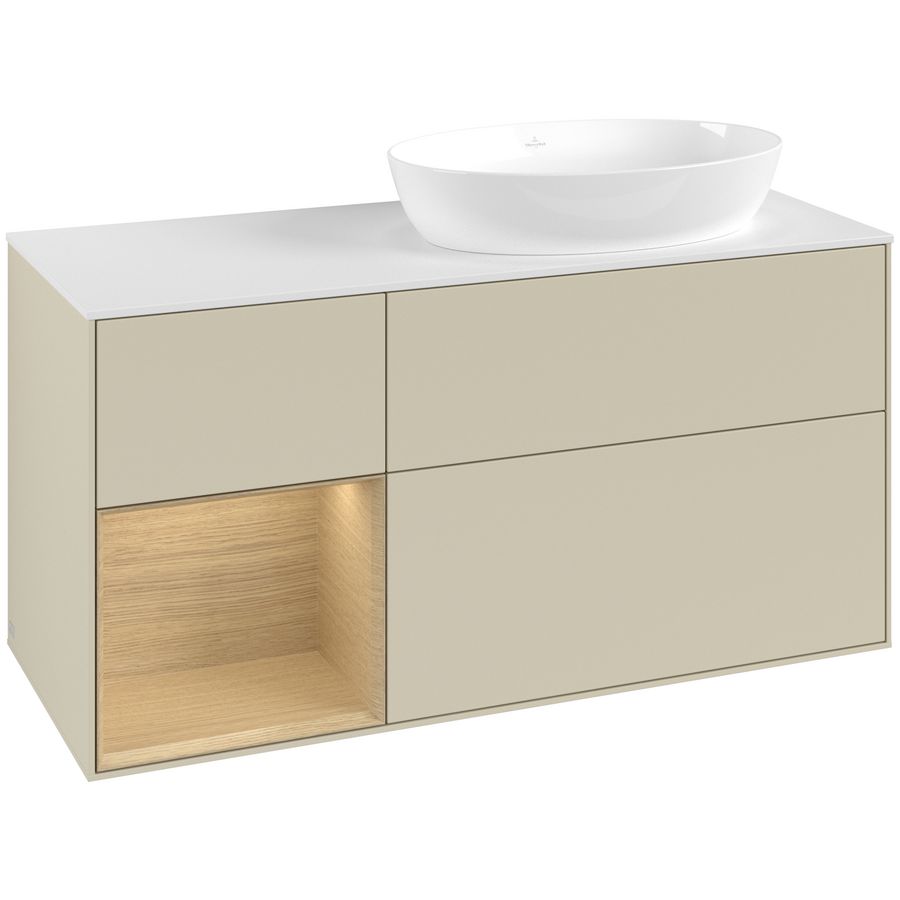Wastafelonderkast Finion 1200x603x501mm S.Grey Matt Lacquer FA41PCHJ