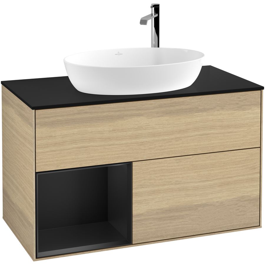 Wastafelonderkast Finion 1000x603x501mm Oak Veneer F892PDPC