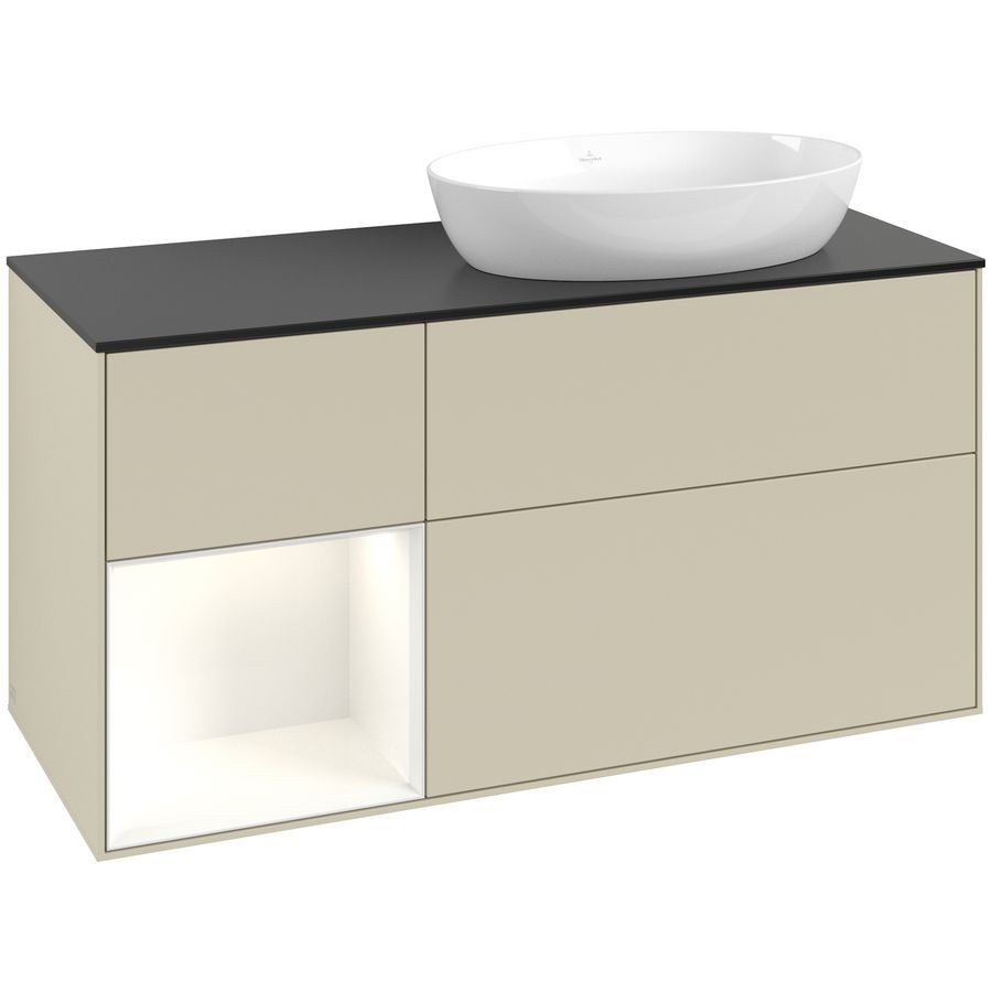 Wastafelonderkast Finion 1200x603x501mm S.Grey Matt Lacquer FA42GFHJ