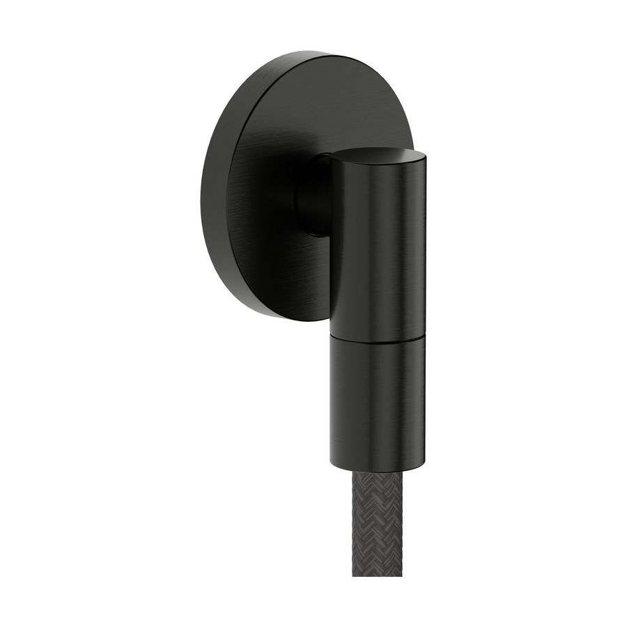 Muuraansluitbocht FixFit Fine S Brushed Black Chrome