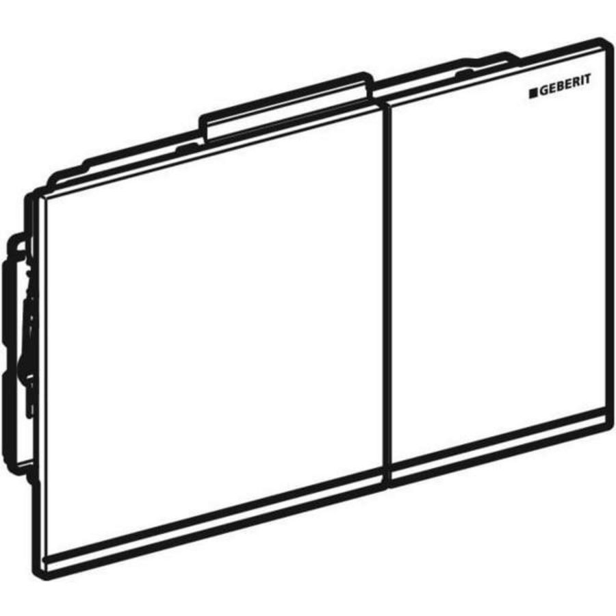 Onderdeel plaat 2-toets Sigma60 2016 SQUARE zwart/chroom