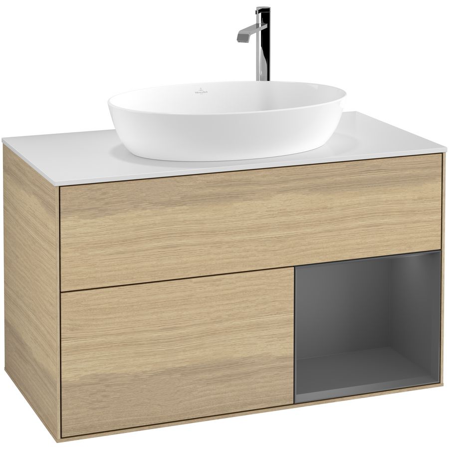 Wastafelonderkast Finion 1000x603x501mm Oak Veneer F901GKPC