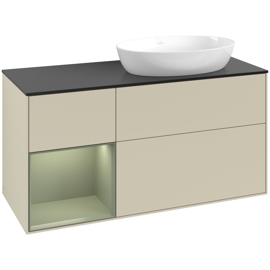 Wastafelonderkast Finion 1200x603x501mm S.Grey Matt Lacquer FA42GMHJ