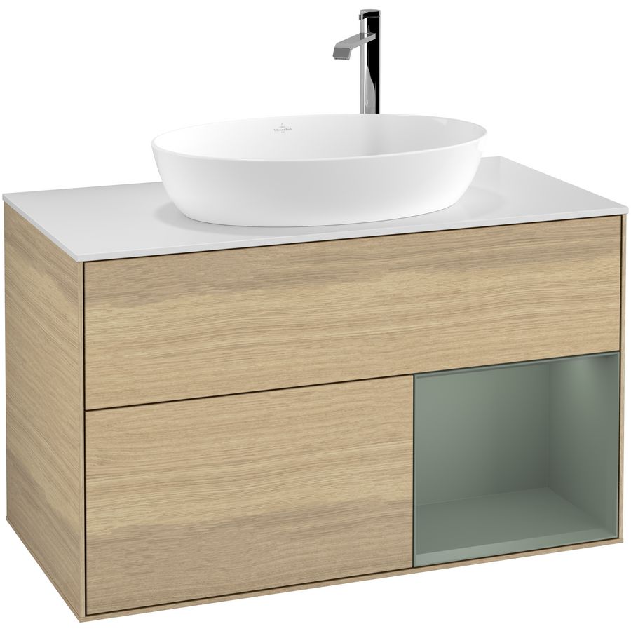 Wastafelonderkast Finion 1000x603x501mm Oak Veneer F901GMPC