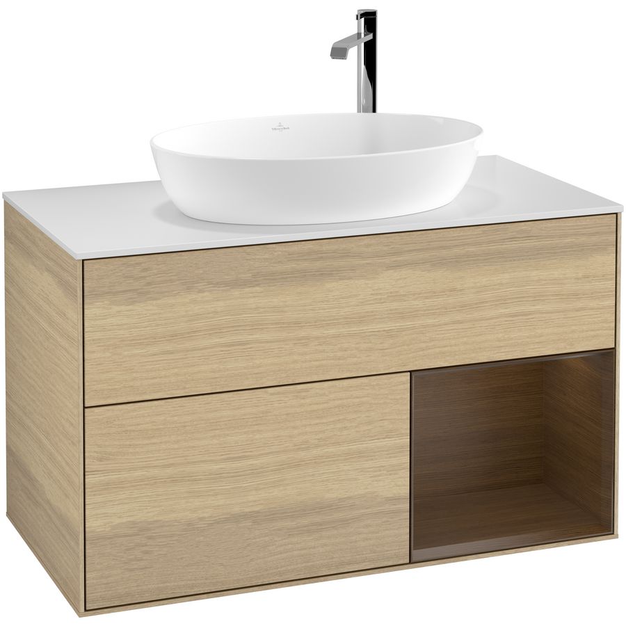 Wastafelonderkast Finion 1000x603x501mm Oak Veneer F901GNPC