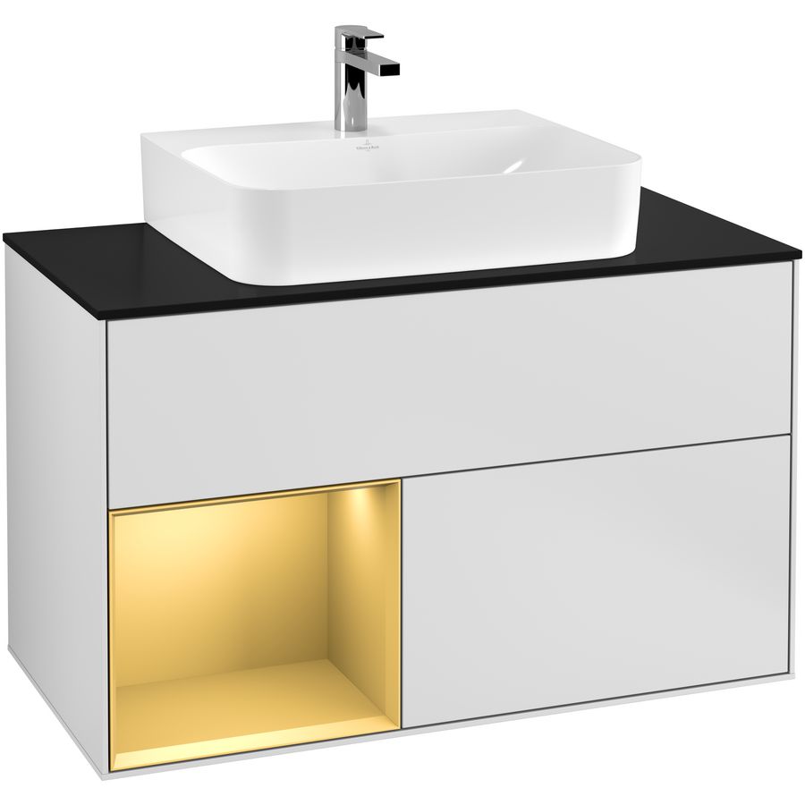 Wastafelonderkast Finion 1000x603x501mm White Matt Lacquer G112HFMT