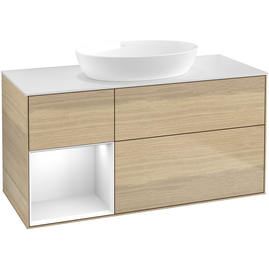 Wastafelonderkast Finion 1200x603x501mm Oak Veneer GA61GFPC