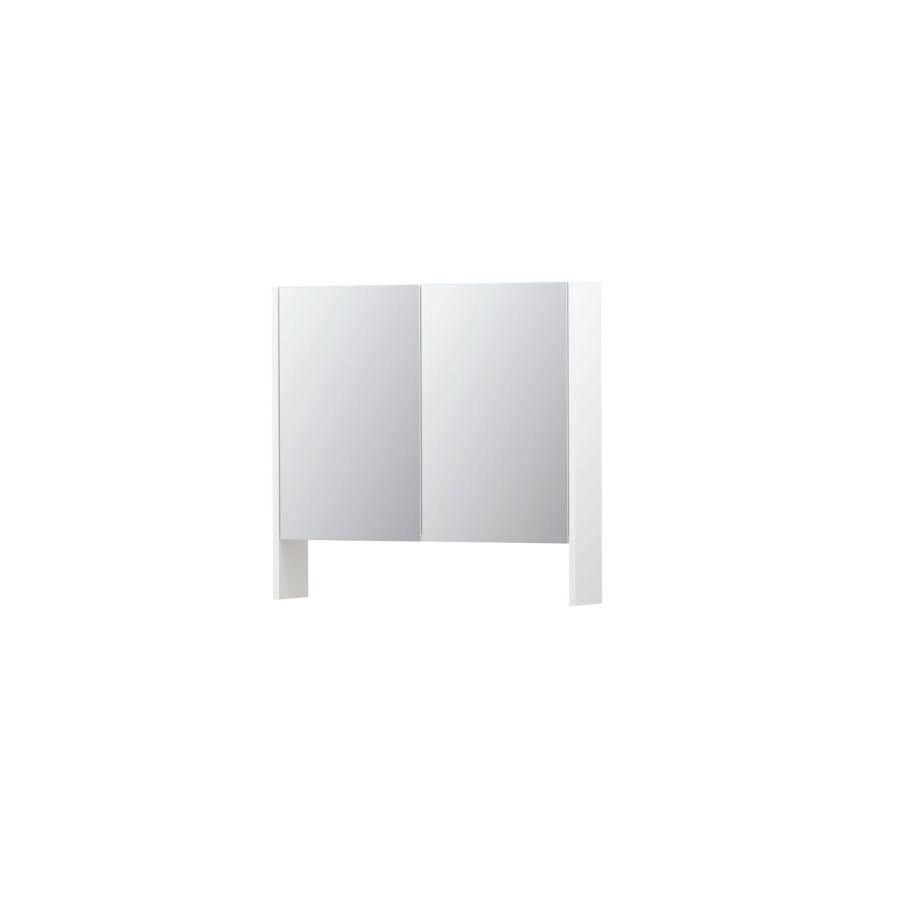 INK SPK3 Spiegelkast 2dr & open planchet Mat wit 80x74
