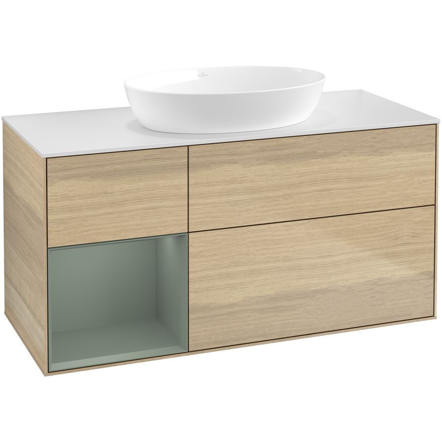 Wastafelonderkast Finion 1200x603x501mm Oak Veneer GA61GMPC