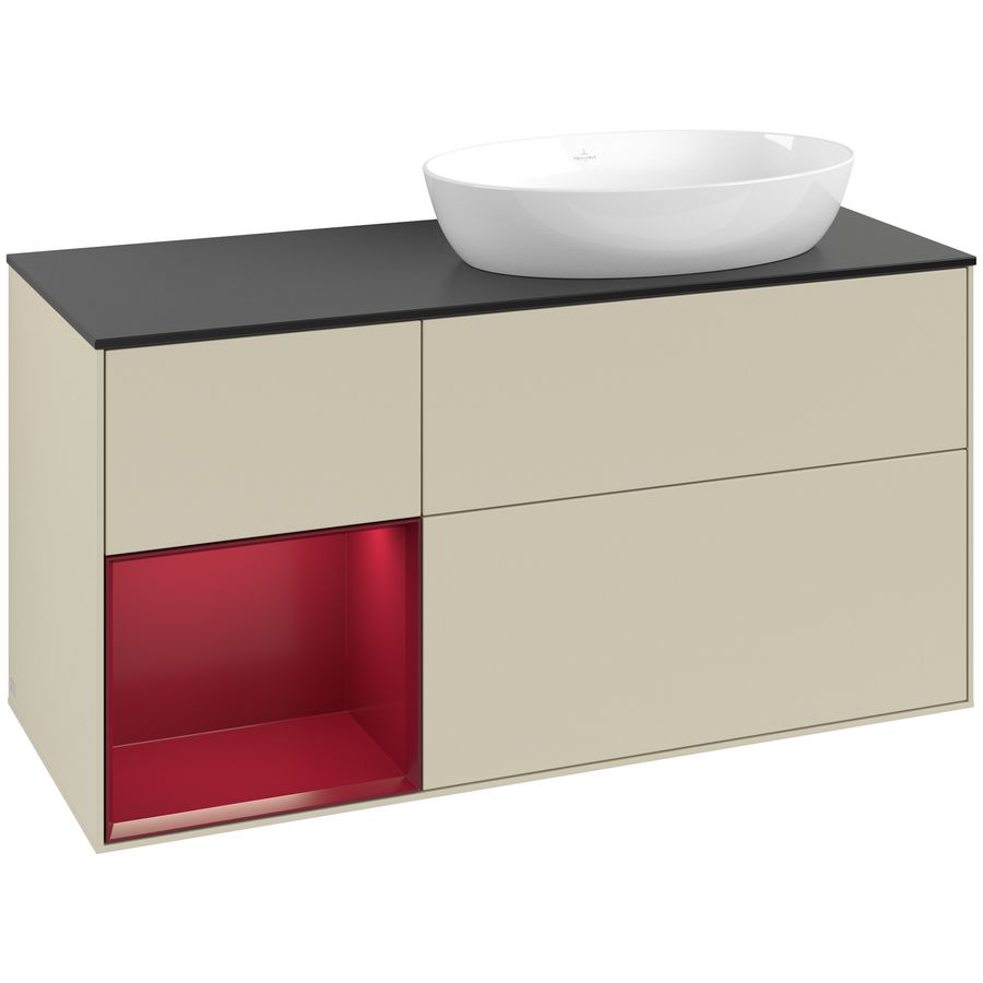 Wastafelonderkast Finion 1200x603x501mm S.Grey Matt Lacquer FA42HBHJ