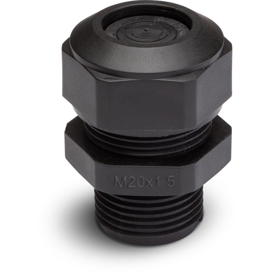 Spuitwaterdichte meerlaagse M20-wartel, zwart