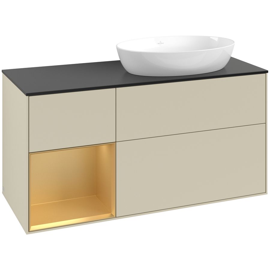 Wastafelonderkast Finion 1200x603x501mm S.Grey Matt Lacquer FA42HFHJ