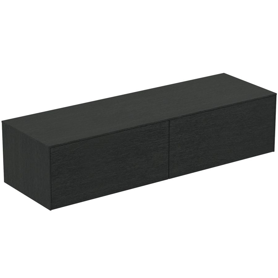 Conca wastafelmeubel 160x50x37cm 2 laden afdekblad zonder uitsnijding smoked oak
