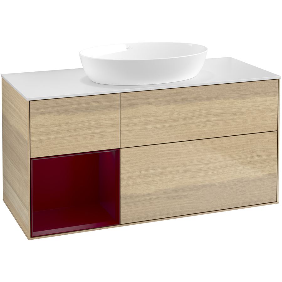 Wastafelonderkast Finion 1200x603x501mm Oak Veneer GA61HBPC