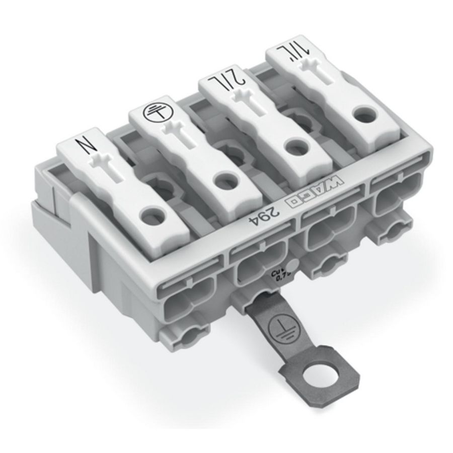 Kroonklem Drukknop extern PE-schroefcontact 294-5424 VVE=500
