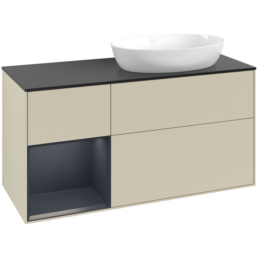 Wastafelonderkast Finion 1200x603x501mm S.Grey Matt Lacquer FA42HGHJ