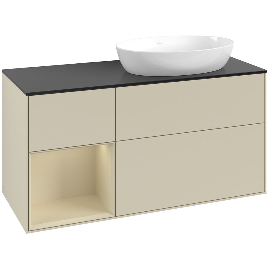 Wastafelonderkast Finion 1200x603x501mm S.Grey Matt Lacquer FA42HJHJ