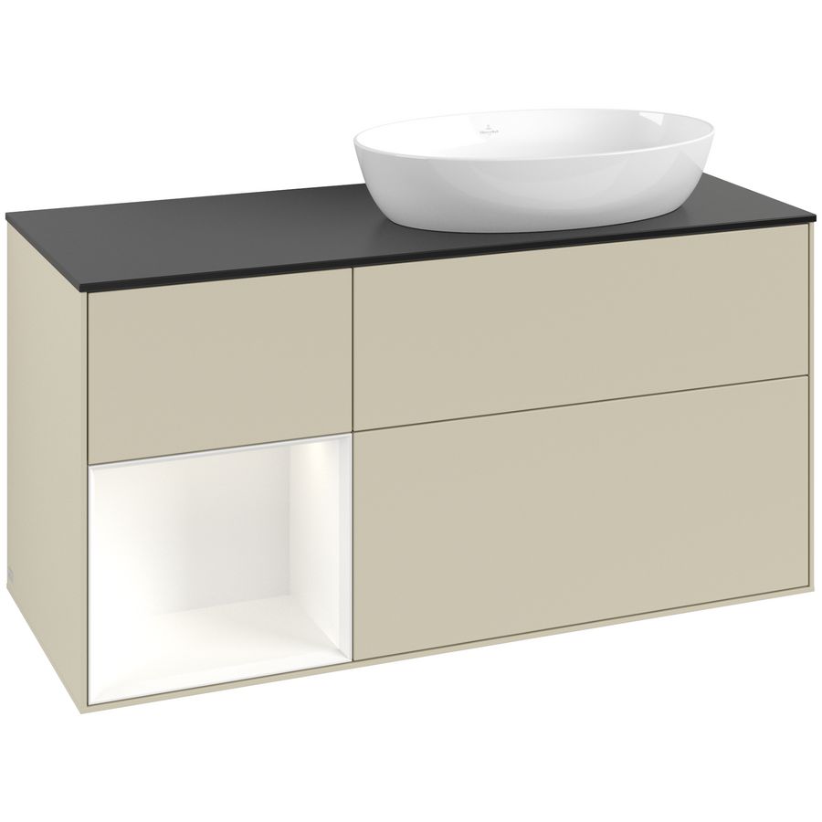Wastafelonderkast Finion 1200x603x501mm S.Grey Matt Lacquer FA42MTHJ