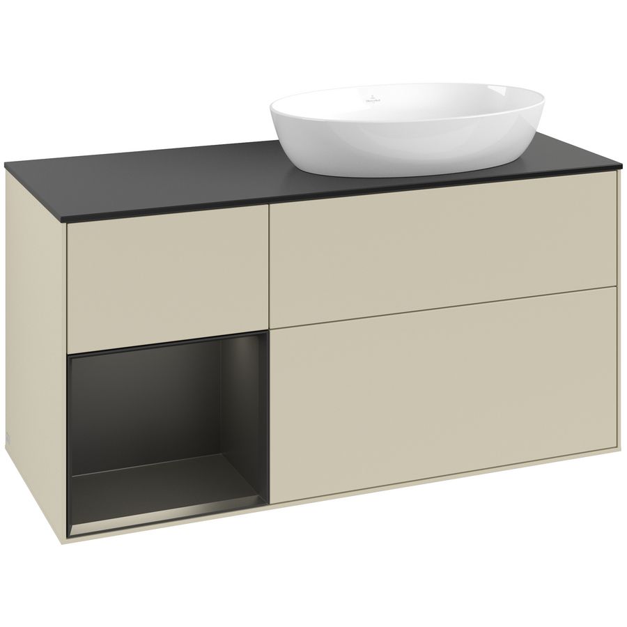 Wastafelonderkast Finion 1200x603x501mm S.Grey Matt Lacquer FA42PDHJ