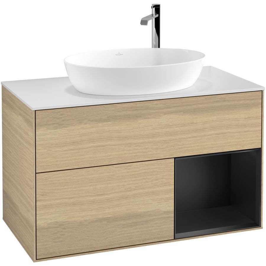 Wastafelonderkast Finion 1000x603x501mm Oak Veneer F901PDPC
