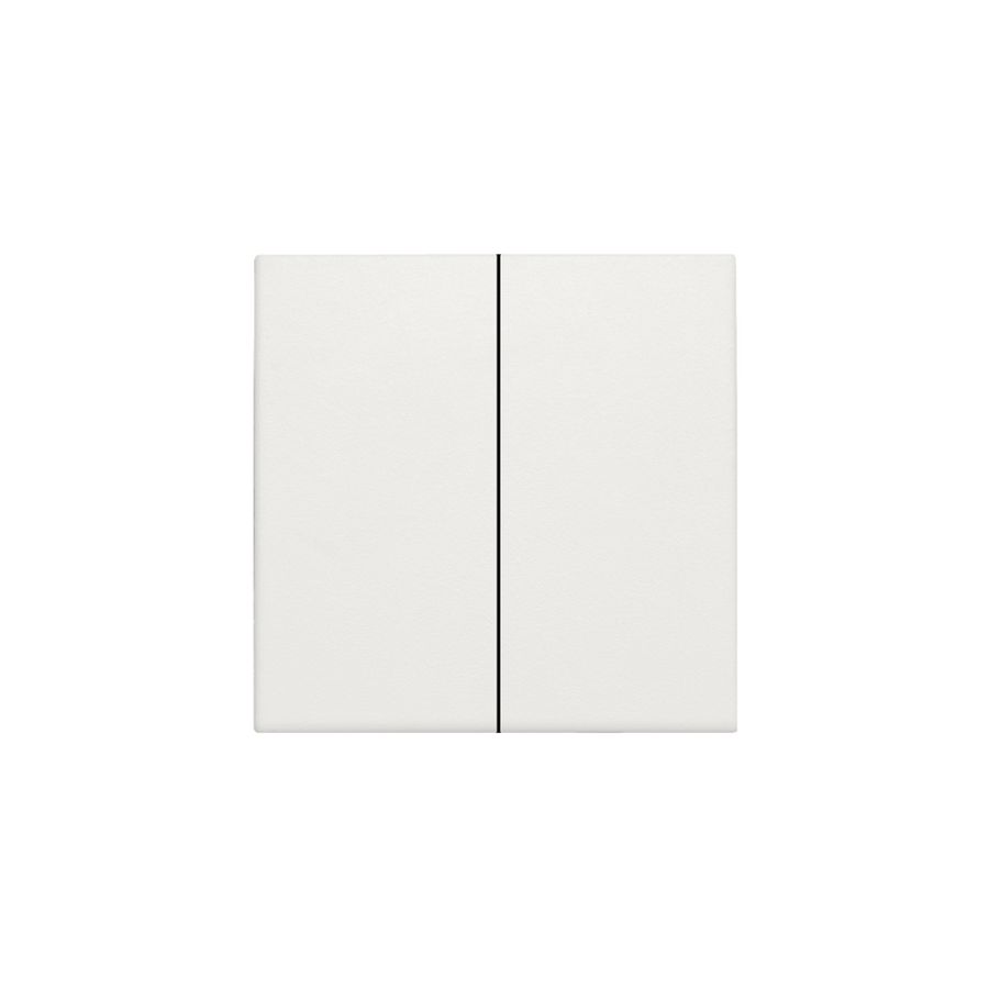 Afwerkingsset dubbele elektr. schakelaar /knop white