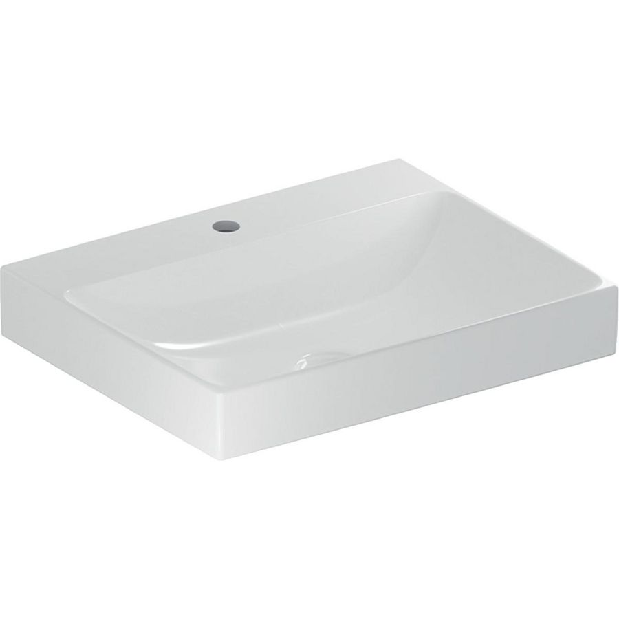 Wastafel 60x48cm met kraangat gecentreerd zonder overloop wit KeraTect ONE