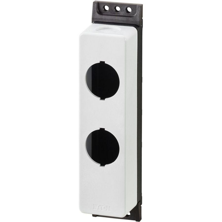 Opbouwkast vlak grijs 2 inbouwplaats 1 x M30