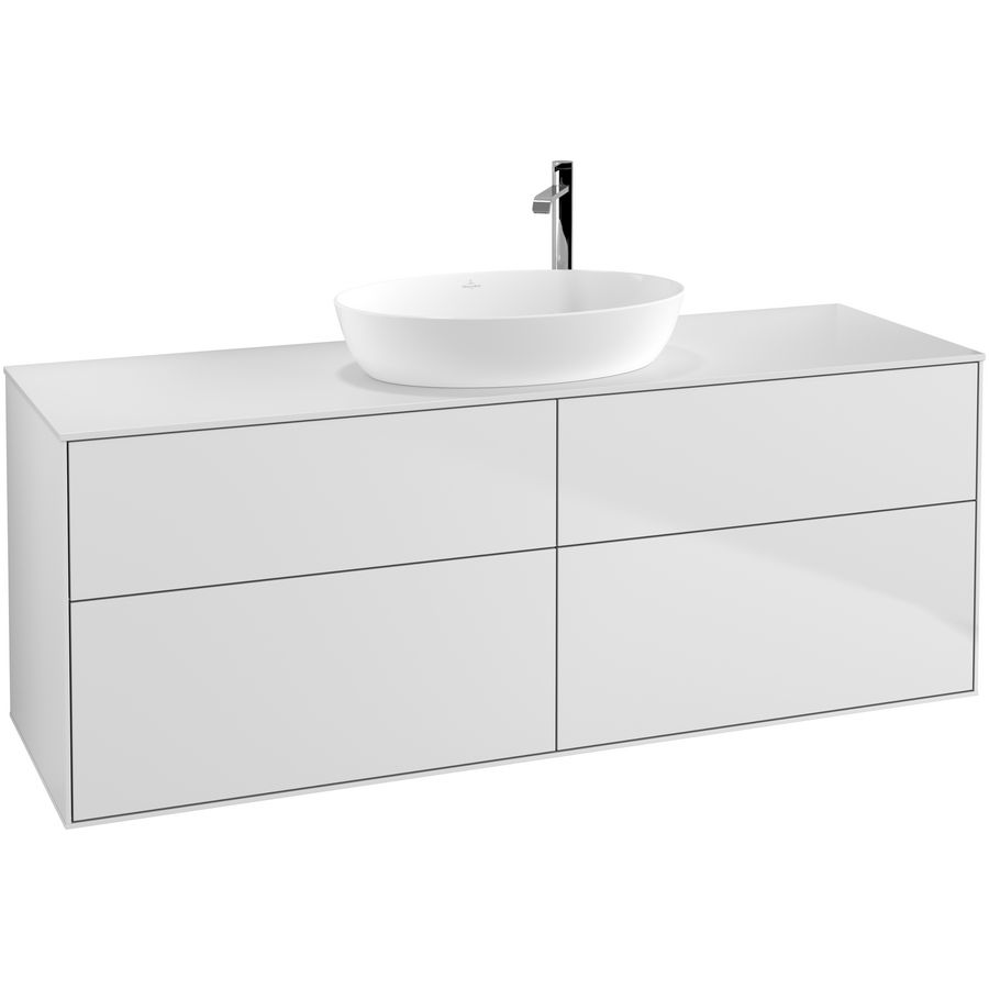 Wastafelonderkast Finion 1600x603x501mm White Matt Lacquer F97100MT
