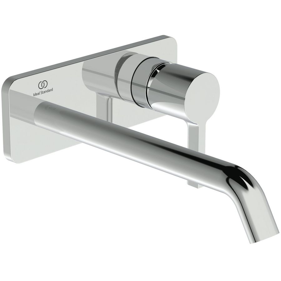 Afbouwdeel wandmengkraan JOY 1-hendel uitloop 220mm chroom incl rozet 174x64mm