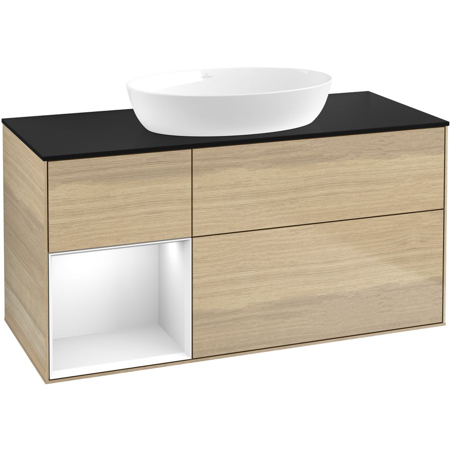 Wastafelonderkast Finion 1200x603x501mm Oak Veneer GA62GFPC