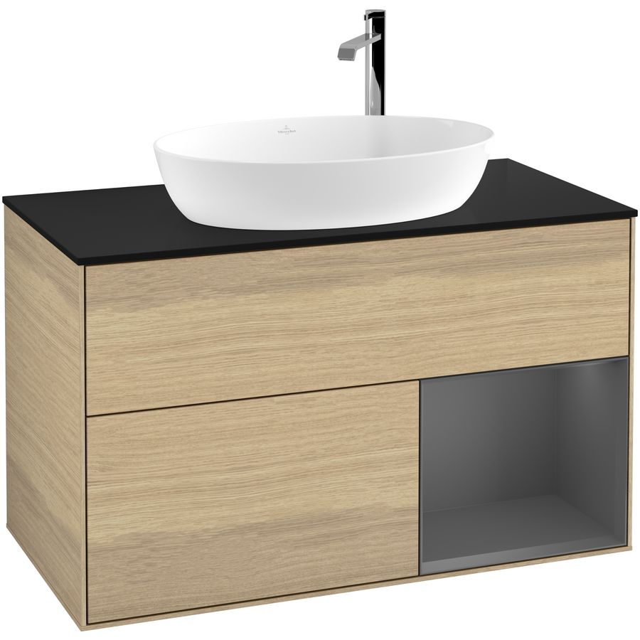Wastafelonderkast Finion 1000x603x501mm Oak Veneer F902GKPC