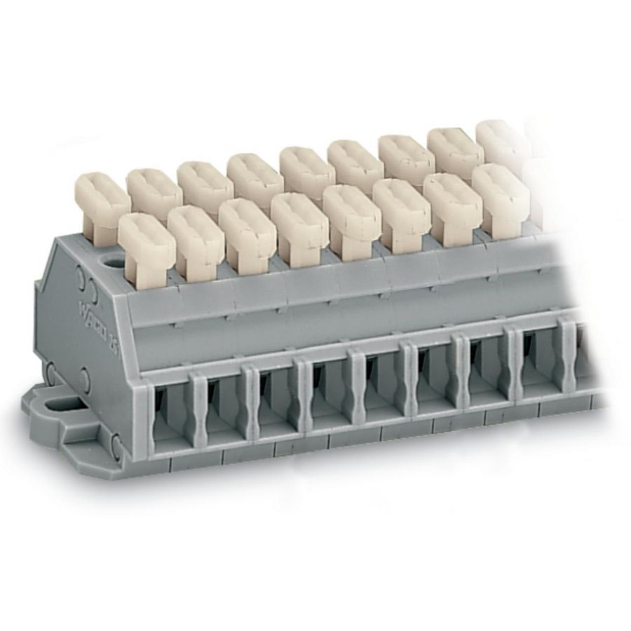 2-draads klemmenstrook beide zijden +knop 261-423 VVE=100