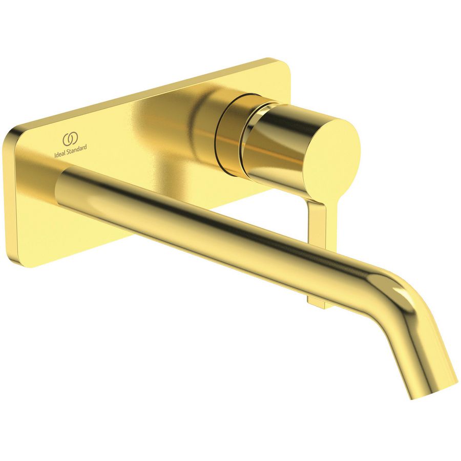 Afbouwdeel Joy wandmengkraan 5l/min. uitloop 22cm brushed gold (mat goudkleurig)