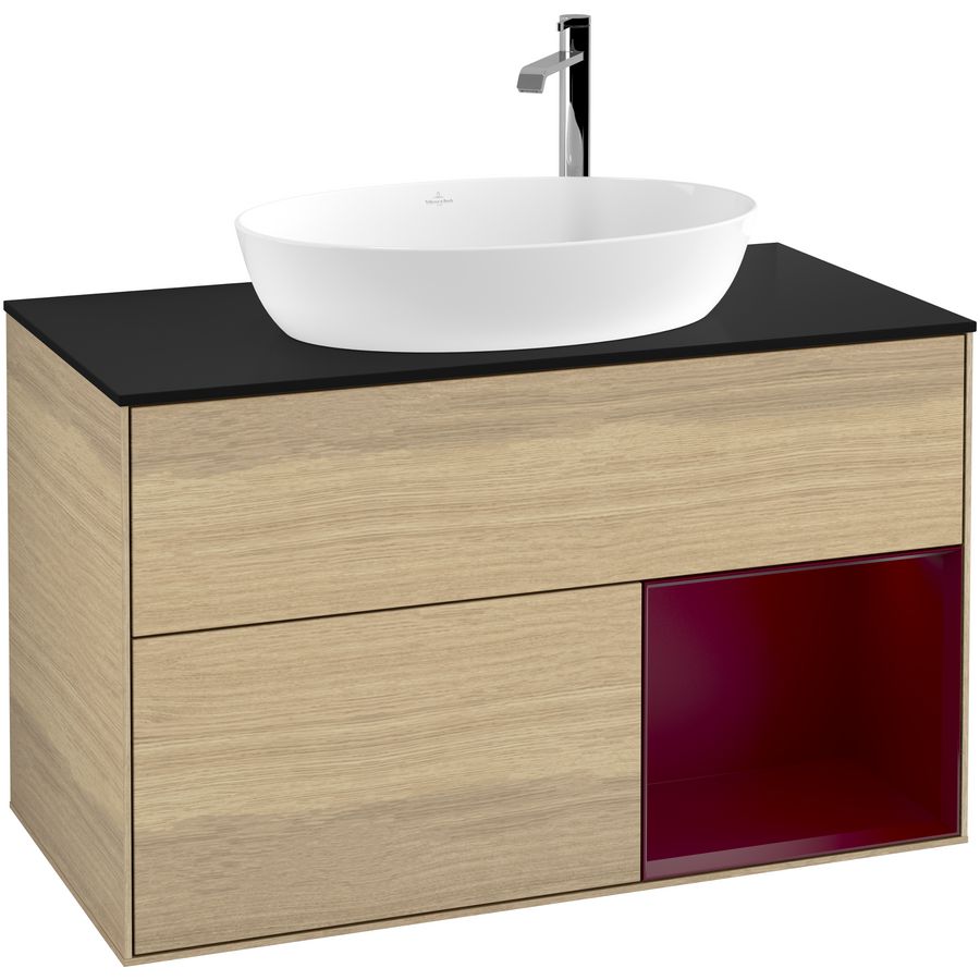 Wastafelonderkast Finion 1000x603x501mm Oak Veneer F902HBPC