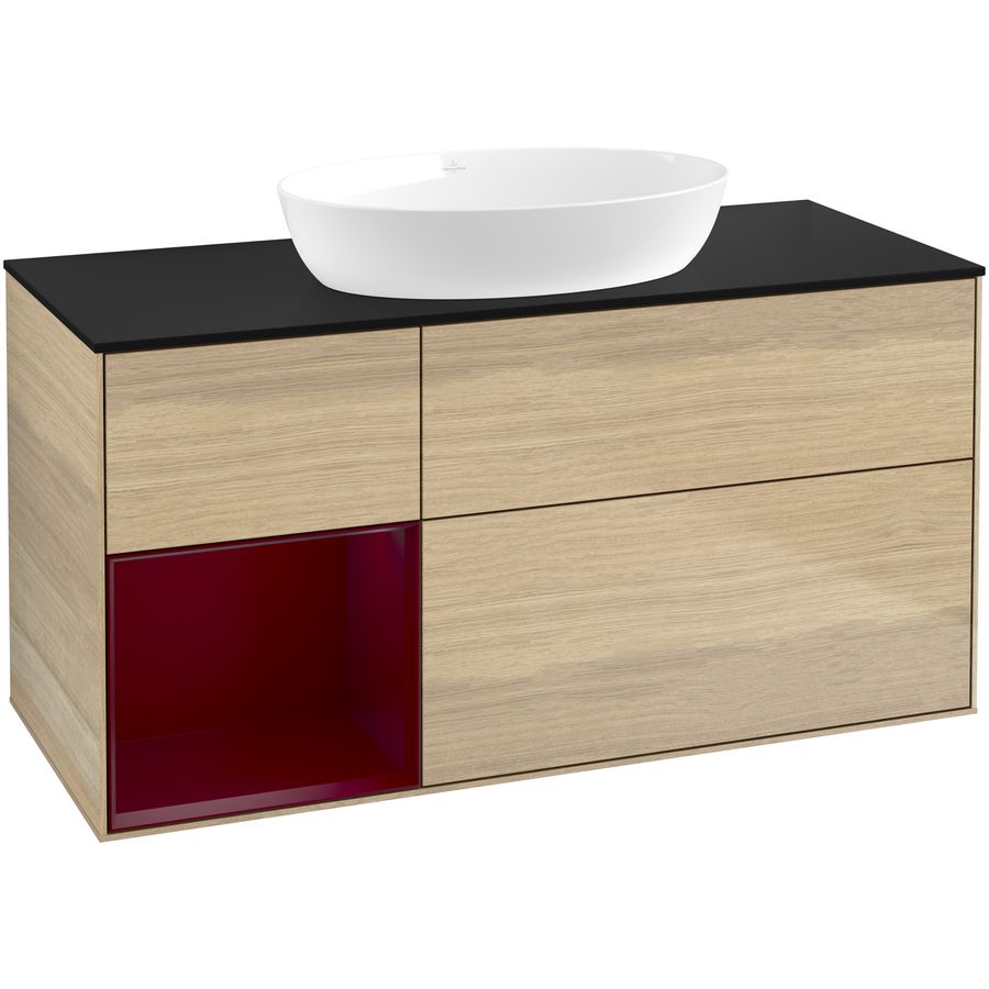 Wastafelonderkast Finion 1200x603x501mm Oak Veneer GA62HBPC