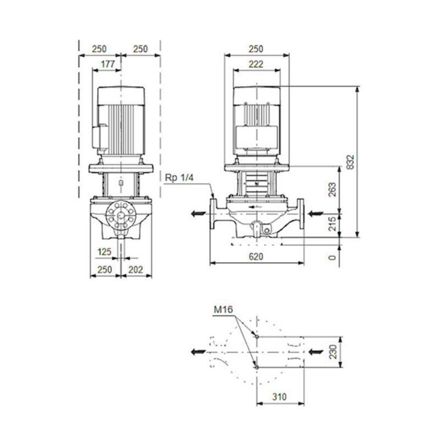 Inlinepomp TP 125-70/6-A-F-A-BQQE 400D 50HZ