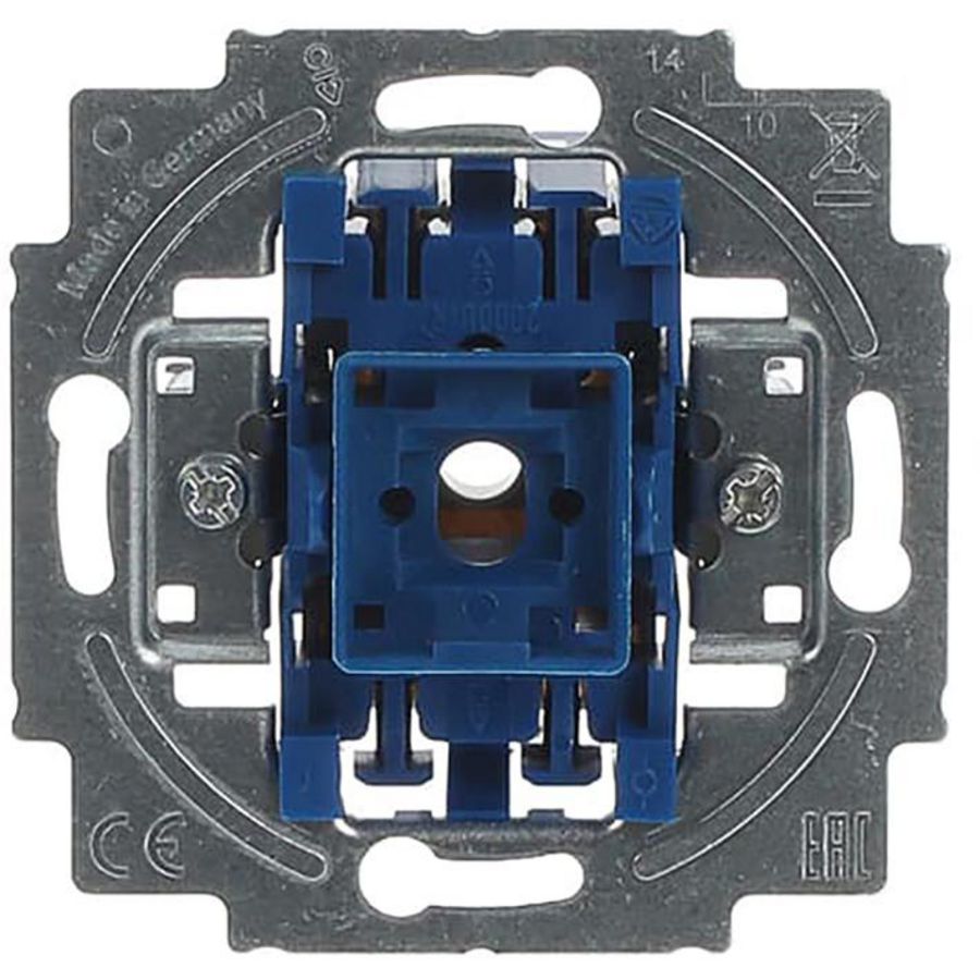 Inbouw wip-impulsdrukkersokkel 1-polig 10A 250V AC (2020 US-500)