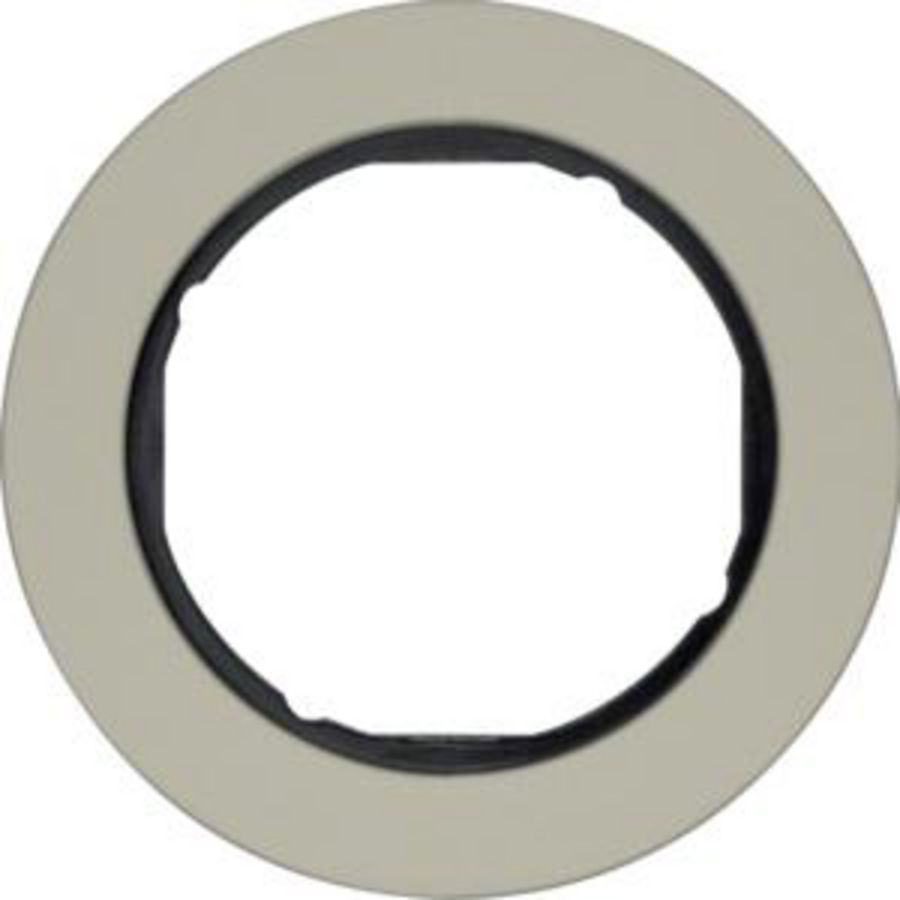 Afdekraam 1-v berker R.Classic edelstaal/zwart