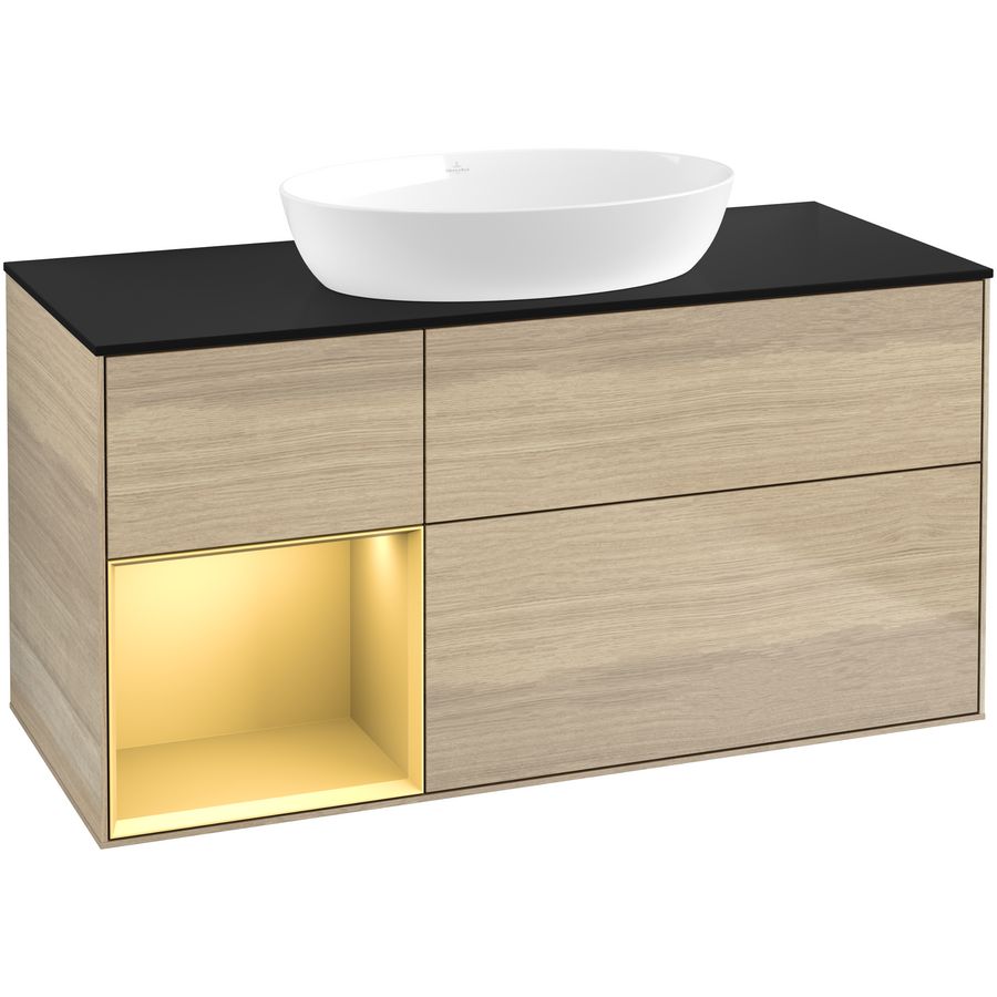 Wastafelonderkast Finion 1200x603x501mm Oak Veneer GA62HFPC