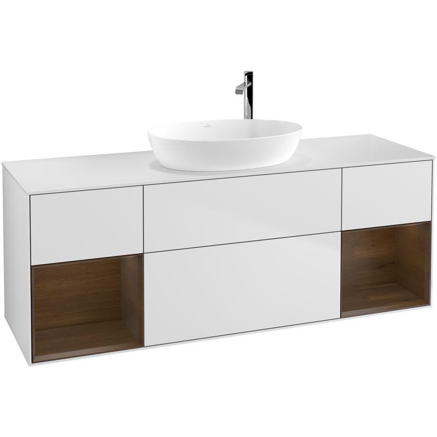 Wastafelonderkast Finion 1600x603x501mm White Matt Lacquer F981GNMT