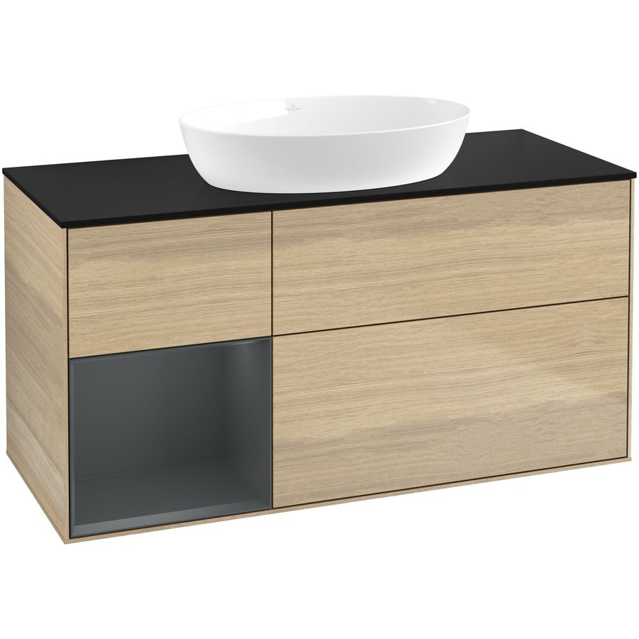 Wastafelonderkast Finion 1200x603x501mm Oak Veneer GA62HGPC