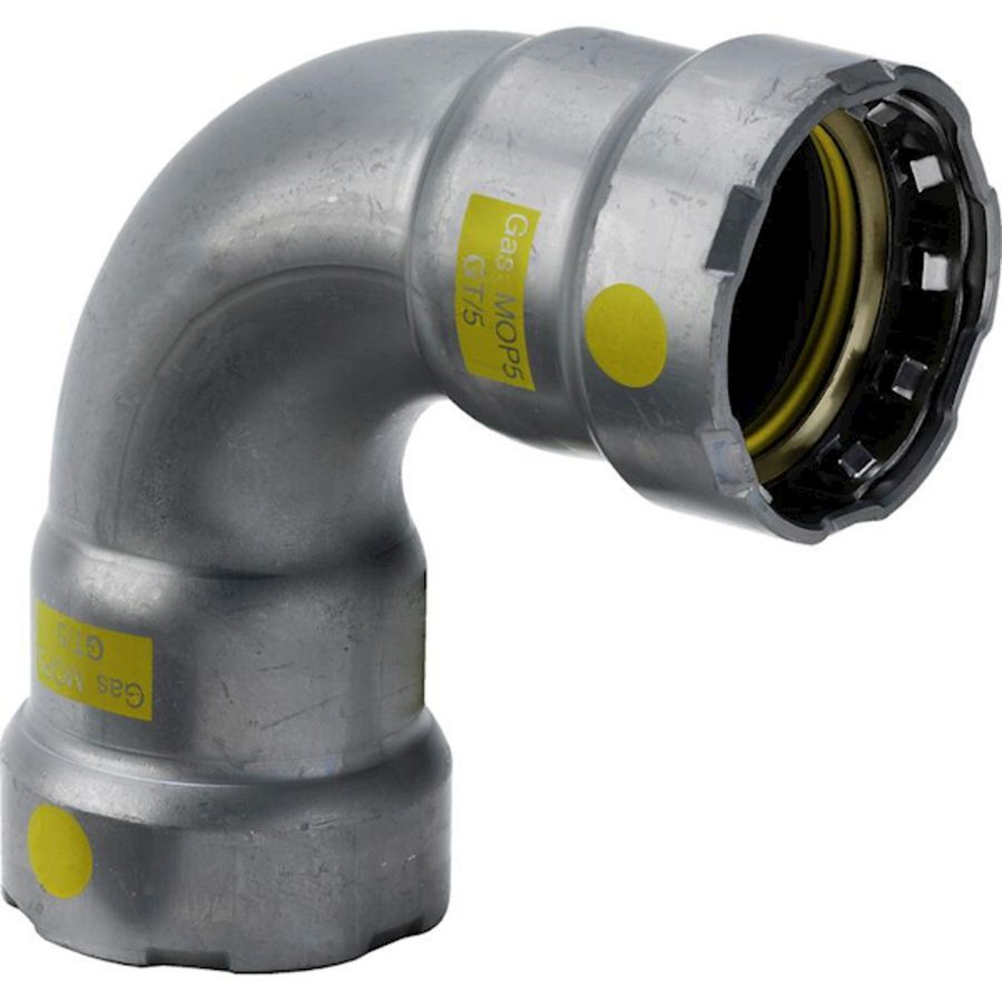 Bochtkoppeling 90° Megapress Gas 1/2"x1/2" 4616